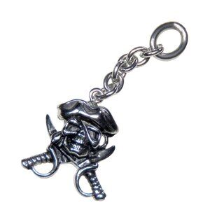 Inox Men's Polished Stainless Steel Pirate Skull Pendant